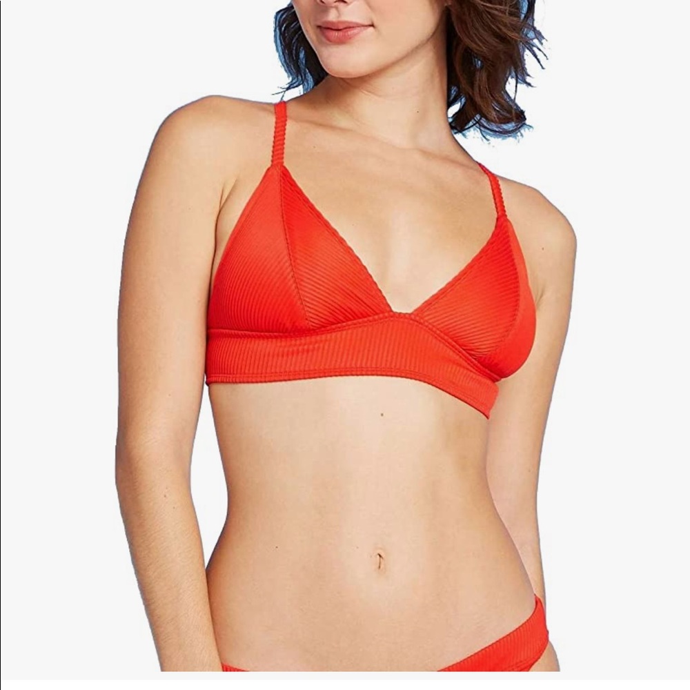 Red triangle Target bikini top